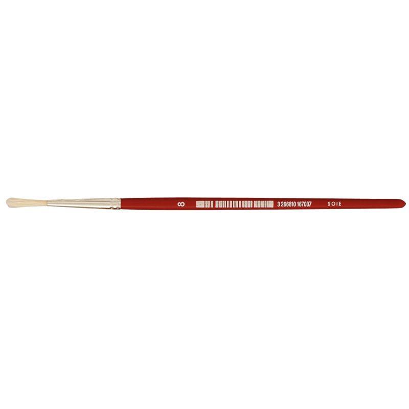 Image de  Sac de 10 brosses rondes en soie N°8 