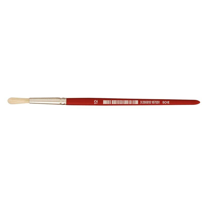 Image de  Sac de 10 brosses rondes en soie N° 12 