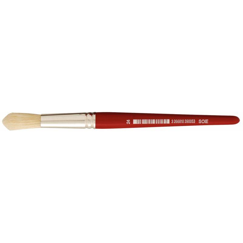 Image de  Sac de 10 brosses rondes en soie N°24 