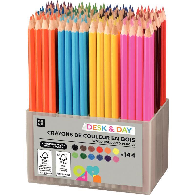 Image de  Classpack de 144 crayons de couleur standard assortis 