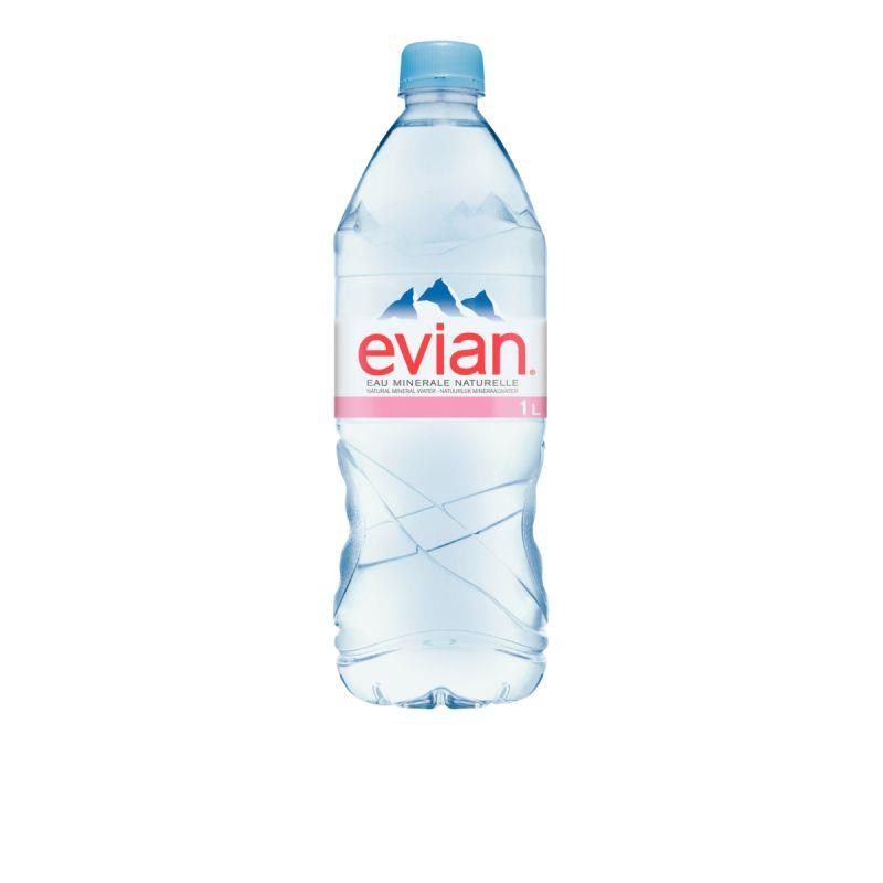 Image de  Lot de 12 bouteilles d''eau EVIAN 1L 