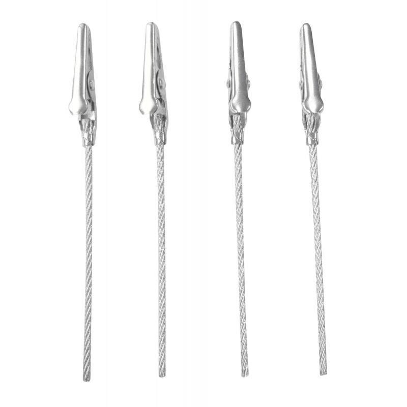 Image de  Lot de 4 pinces croco en métal pour pâte Fimo 