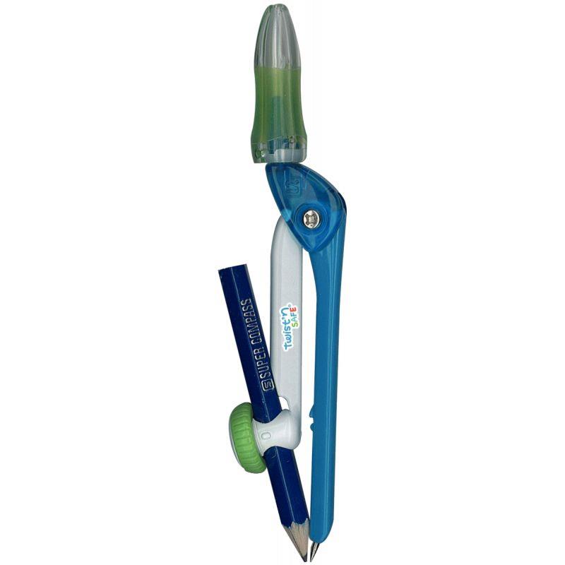 Image de  Compas métal TWIST''N SAFE bleu 