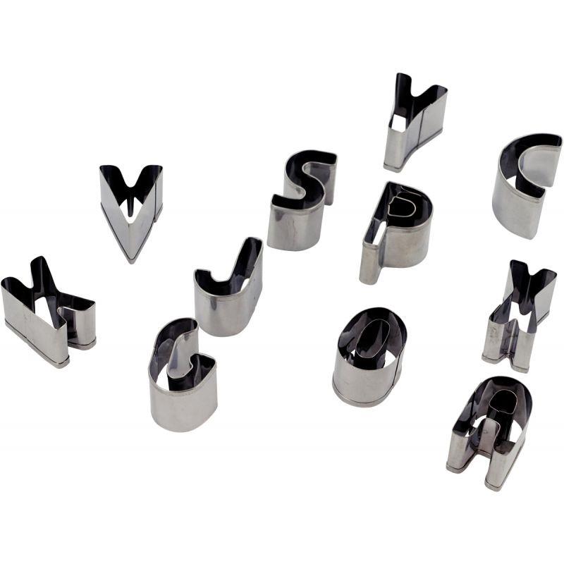 Image de  Lot de 26 emporte-pièces en métal alphabet 