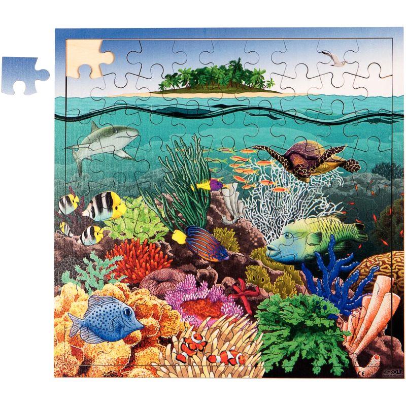 Image de  Puzzle de 81 pièces en bois, la barrière de corail 