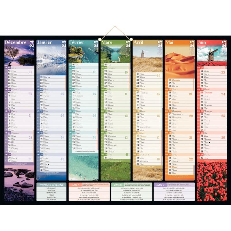 Image de  Calendrier semestriel 7 mois par face Bancolor 40,5x55cm 