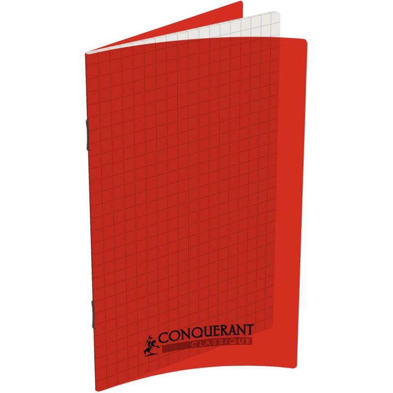 Image de  Carnet piqué 96 pages CONQUERANT, 9x14 cm, 5x5, papier 90g, couv PP assortis 