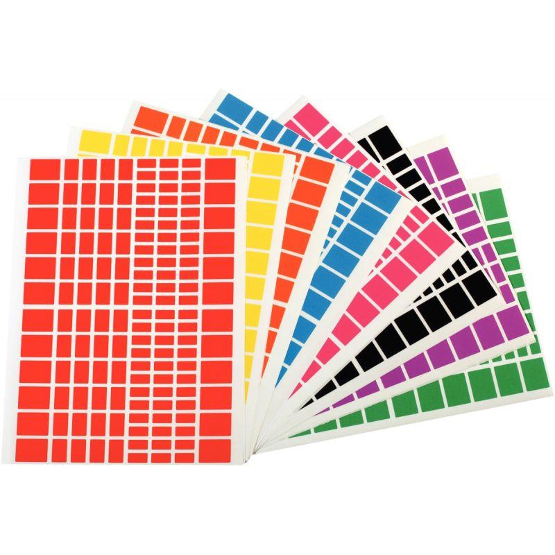 Image de  Pochette de 1 440 gommettes adhésives format rectangles assortis 