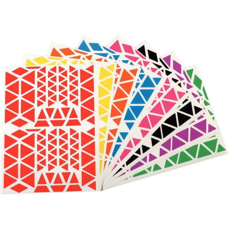 Image de  Pochette de 1 200 gommettes adhésives format triangles assortis 