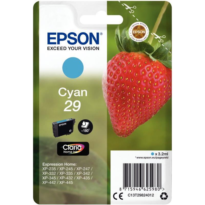 Image de  Epson FRAISE / 29 cartouche jet d''encre cyan authentique (T298240) 