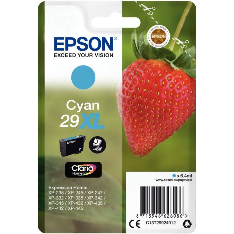 Image de  Epson FRAISE / 29XL cartouche jet d''encre cyan haute capacité authentique (T299240) 