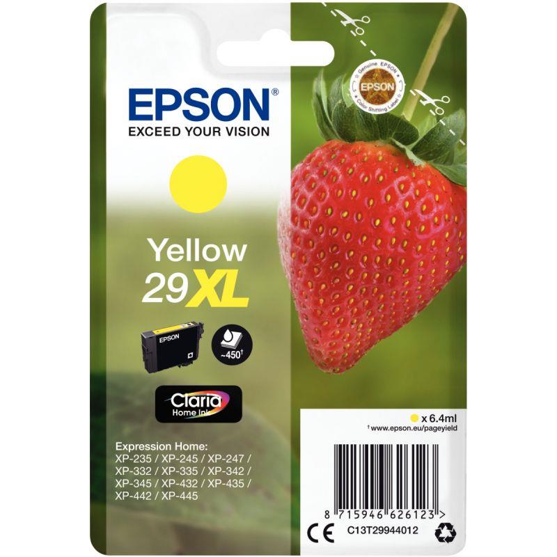 Image de  Epson FRAISE / 29XL cartouche jet d''encre jaune haute capacité authentique (T299440) 