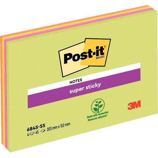 Image de  Paquet de 4 blocs Meeting Notes Super Sticky 