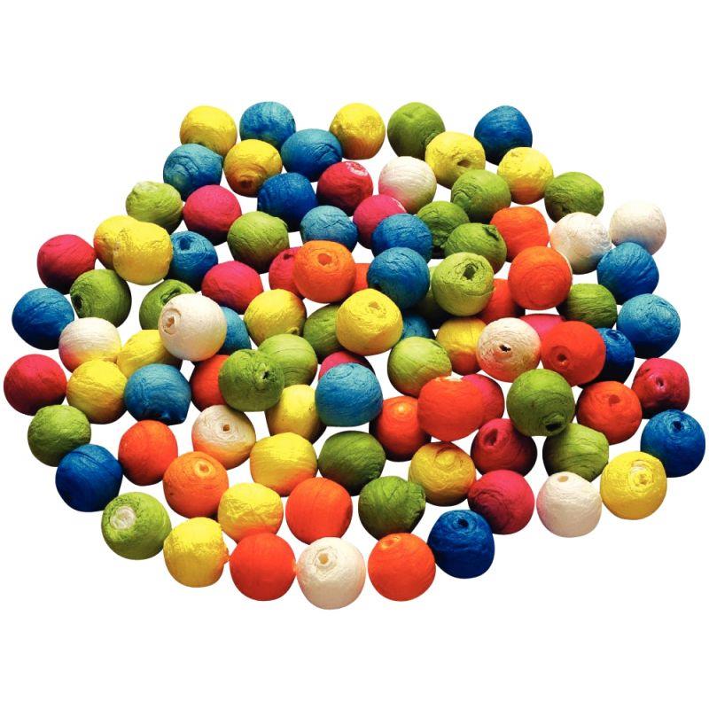 Image de  Sachet de 100 boules cellulose colorées, diamètre 25 mm 
