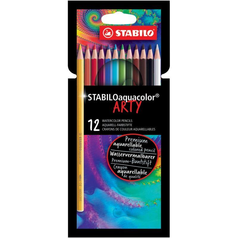 Image de  Pochette de 12 crayons  Aquacolor 