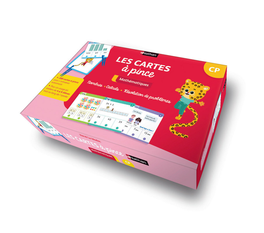 Ref. 3133091244392, Les cartes à pince mathématiques CP - 2020, marque NATHAN