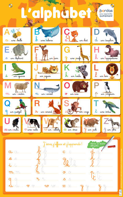 Ref. 3133097352060, Les posters effaçables - l'alphabet, marque NATHAN