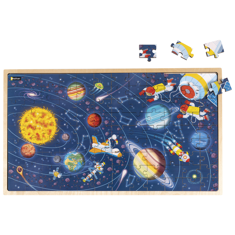 Ref. 3133099114598, Puzzle géant - l'espace, marque NATHAN