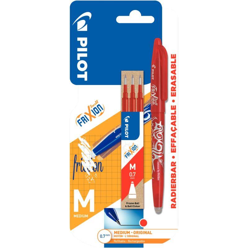 Image de  Blister 1 stylo frixion rouge + 3 recharges 
