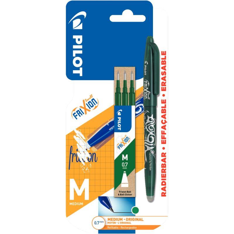 Image de  Blister 1 stylo frixion vert + 3 recharges 