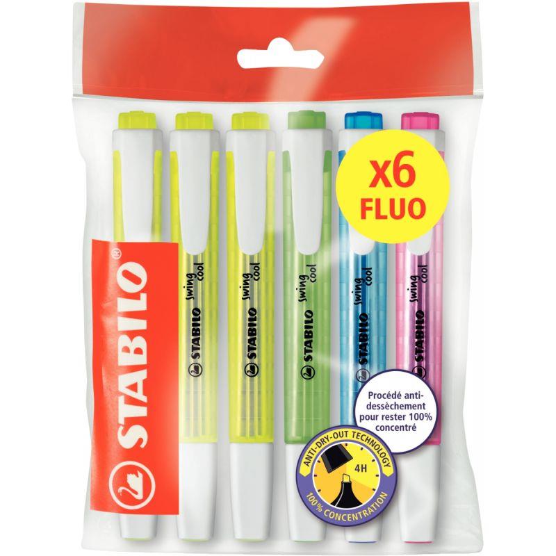 Image de  Étui de 6 surligneurs Swing Cool fluo 