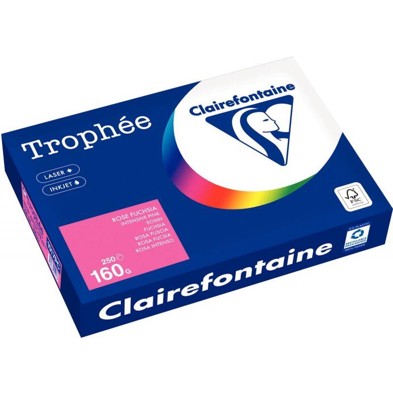 Image de  Paquet de 250 feuilles format A4 160g fuchsia CLAIREFONTAINE 