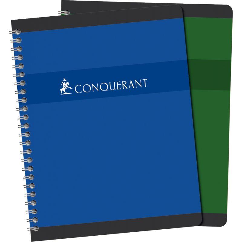 Image de  Cahier à reliure intégrale 100 pages CONQUERANT, format 24x32 cm, seyès, papier 70g 