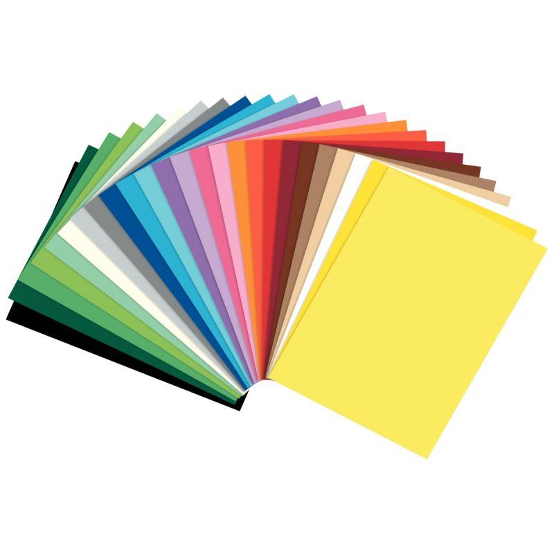 Image de  Paquet de 25 feuilles en carton coloris assortis, format 50 x 70 cm, 300 grammes 