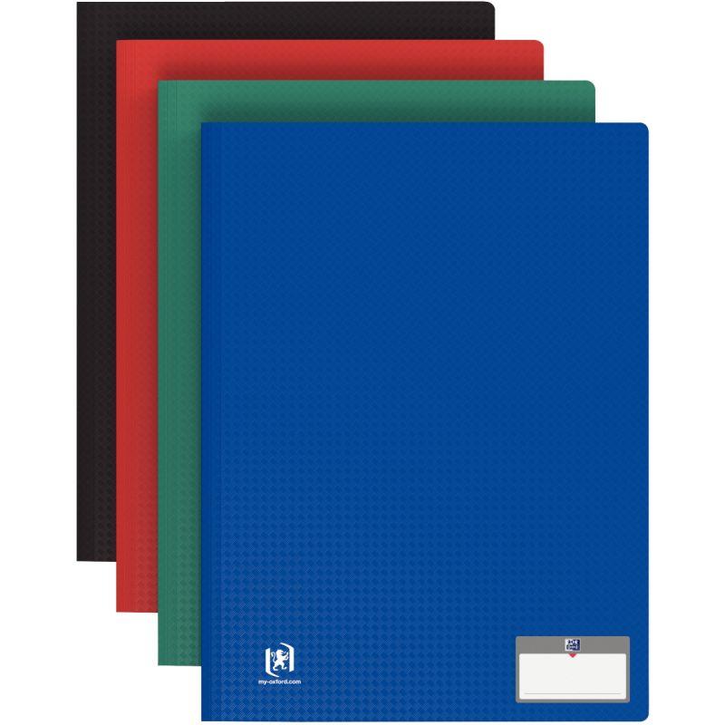 Image de  Carton de 10 protège-documents MEMPHIS 30 pochettes fixes 60 vues couleurs vives assorties 