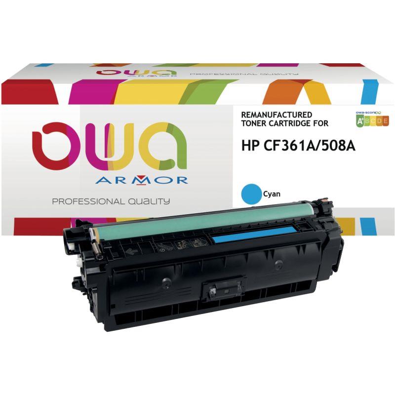 Ref. 33351, Toner laser compatible à la marque HP CF361A cyan, marque ARMOR