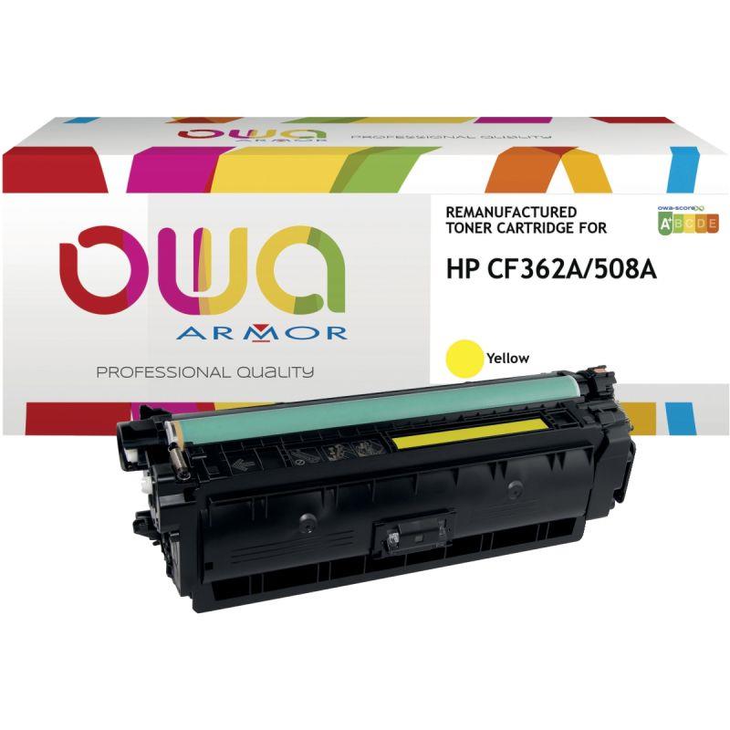Ref. 33353, Toner laser compatible à la marque HP CF362A  jaune, marque ARMOR
