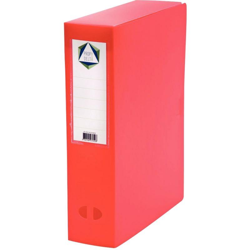 Ref. 33541, Boite de classement en polypropylène dos 8 cm, rouge, marque N.C