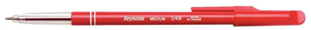 Image de  Stylo bille 048 jetable pointe moyenne. Rouge 