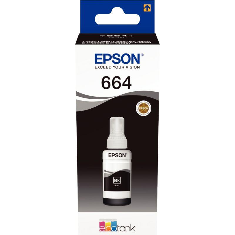 Image de  Epson 664 flacon d''encre noire authentique (T664140) 