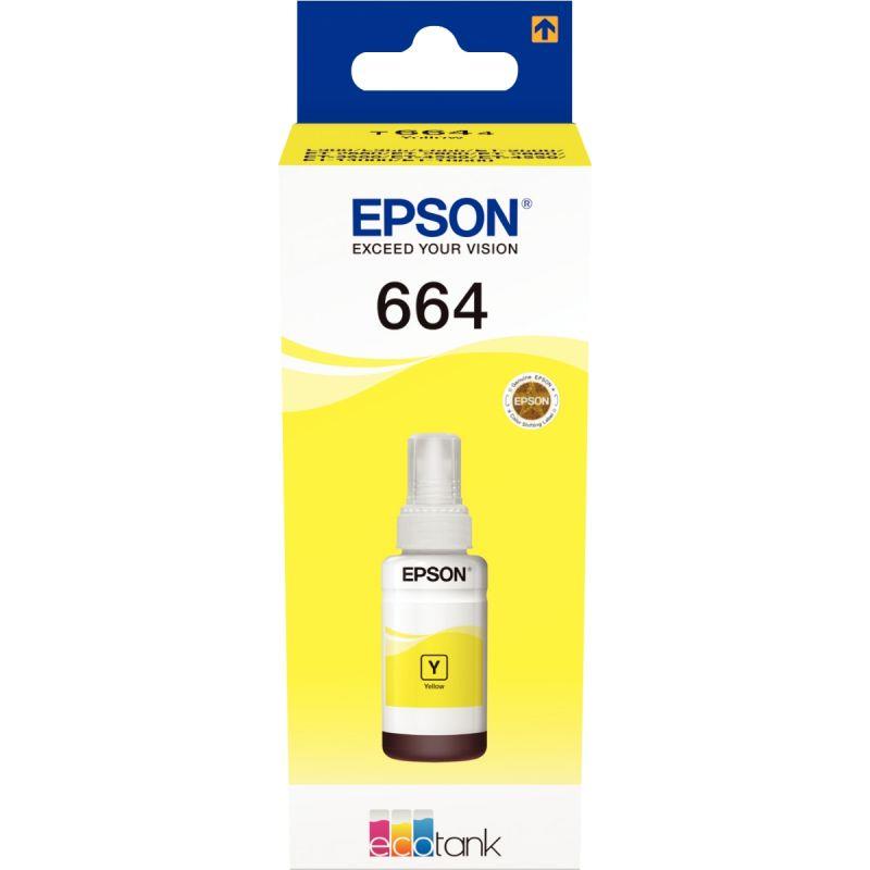 Image de  Epson 664 flacon d''encre jaune authentique (T664440) 