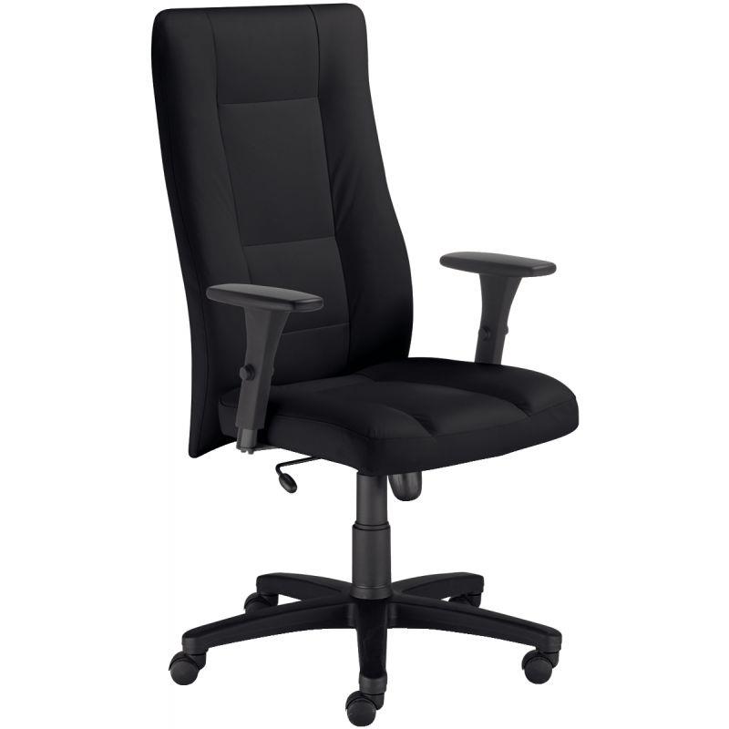 Image de  Fauteuil Invitus simili cuir noir 