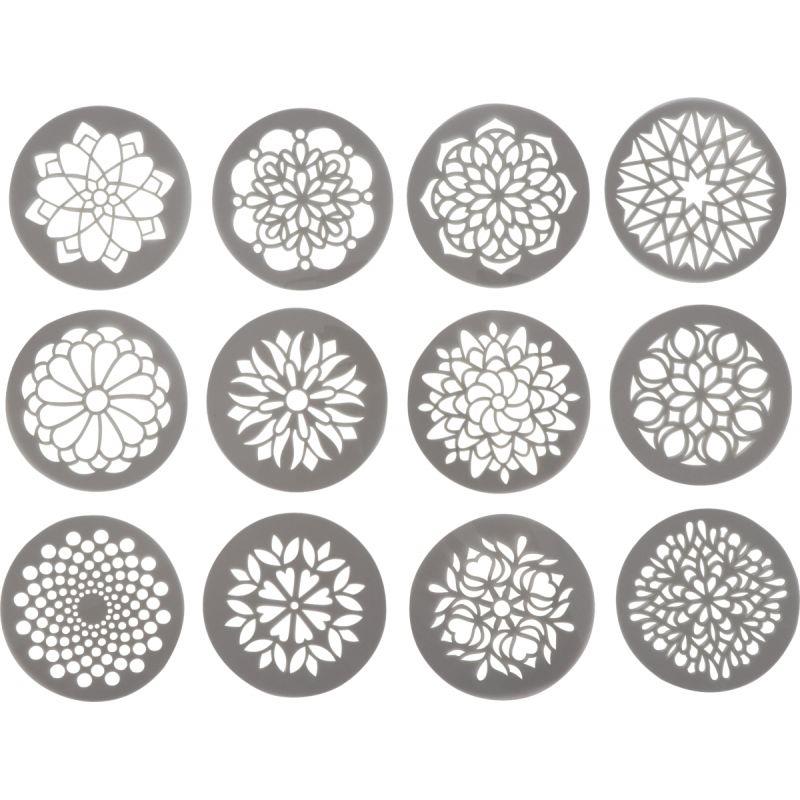 Image de  Lot de 12 pochoirs ronds Mandala 