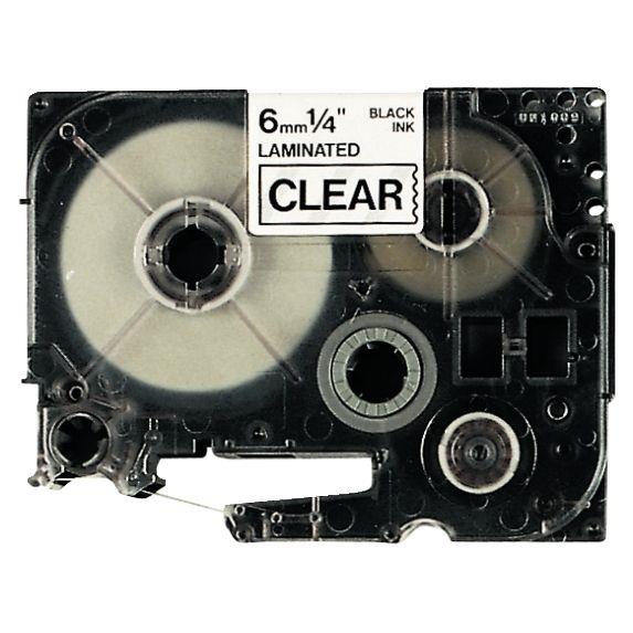 Image de  Recharge de ruban BROTHER TZE   noir et transparent 6 mm 
