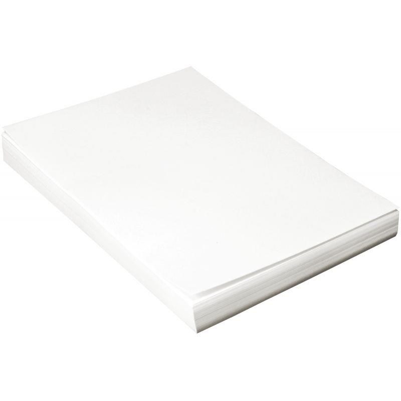 Image de  Paquet de 100 couvertures grain cuir brillant blanc 