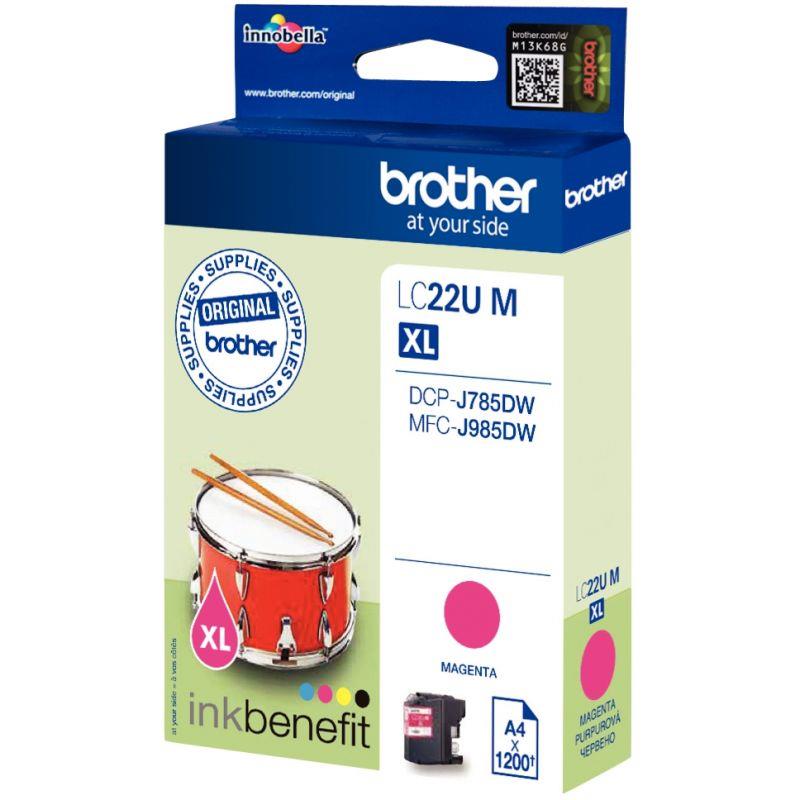 Image de  Brother TAMBOUR cartouche jet d''encre magenta ultra haute capacité authentique (LC22UM) 