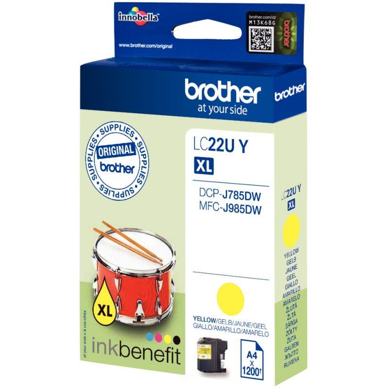 Image de  Brother TAMBOUR cartouche jet d''encre jaune ultra haute capacité authentique (LC22UY) 