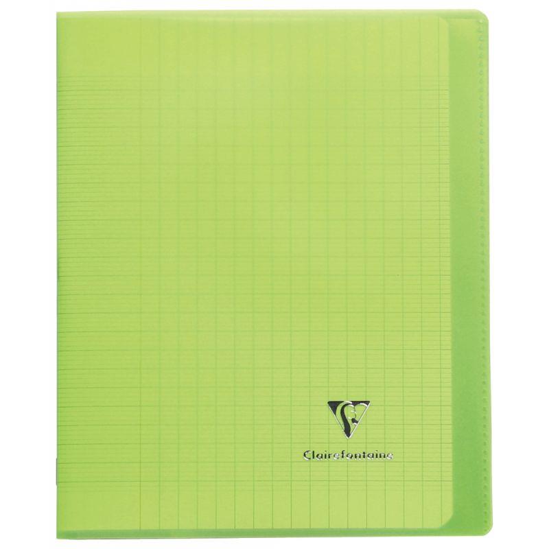 Image de  Piqûre 96 pages KOVERBOOK, format 17x22 cm, seyès 90g, couverture polypropylène vert 