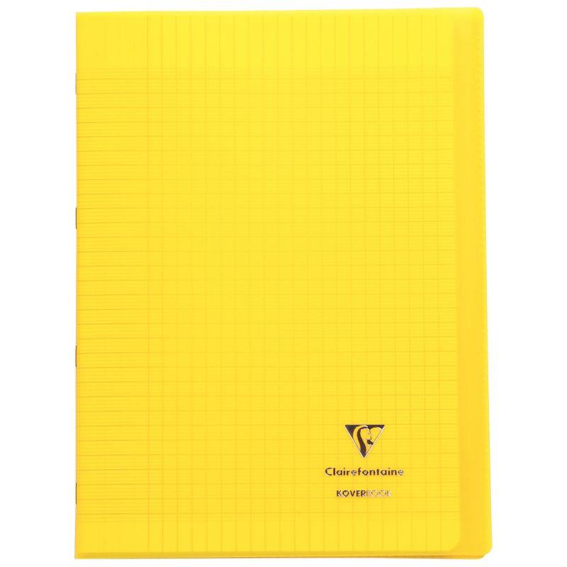 Image de  Piqûre 96 pages KOVERBOOK, format A4, seyès 90g, couverture polypropylène jaune 