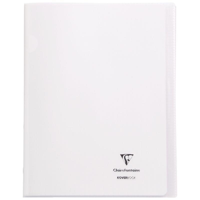 Image de  Piqûre 96 pages KOVERBOOK, format 24x32 cm, seyès 90g, couverture polypropylène incolore 