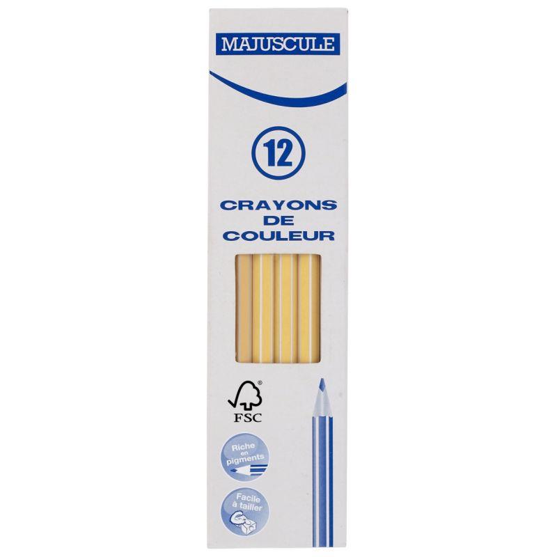 Image de  Boîte de 12 crayons de couleur Majuscule 3mm beige clair 
