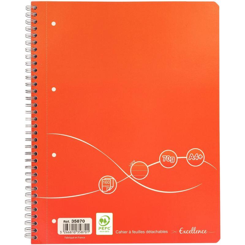 Image de  Cahier à reliure intégrale 160 pages EXCELLENCE, format A4+, ligné, papier 70g 