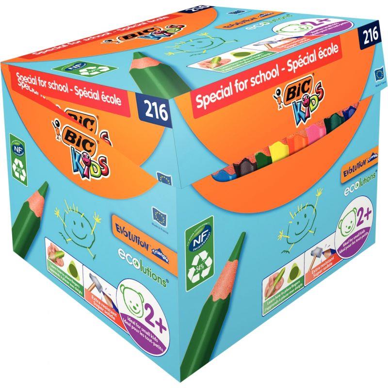 Image de  Maxi classpack de 216 crayons de couleur Évolution dont 30 gratuits 