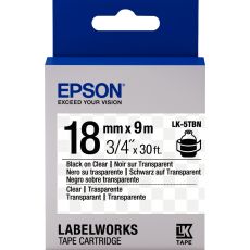 Image de  Recharge EPSON LK 18mmx9m noir/transparent 
