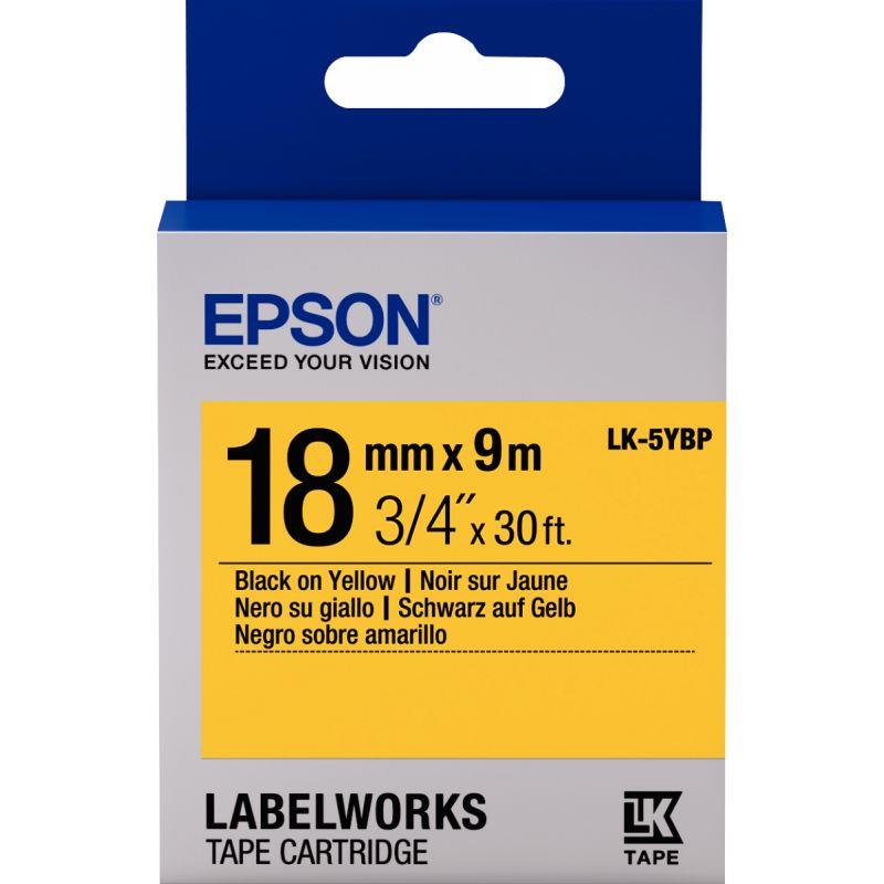 Image de  Recharge EPSON LK 18mmx9m noir/jaune 