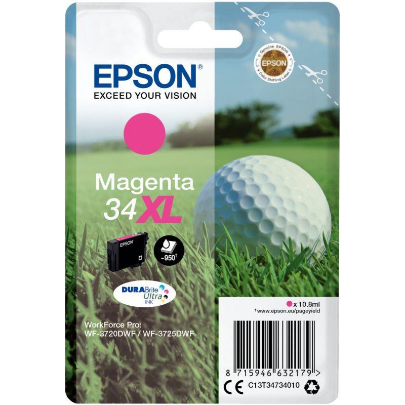 Image de  Epson BALLE DE GOLF / 34XL cartouche jet d''encre magenta haute capacité authentique (T347340) 